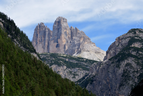 Tre Cime in the mountains of the Rienza valley