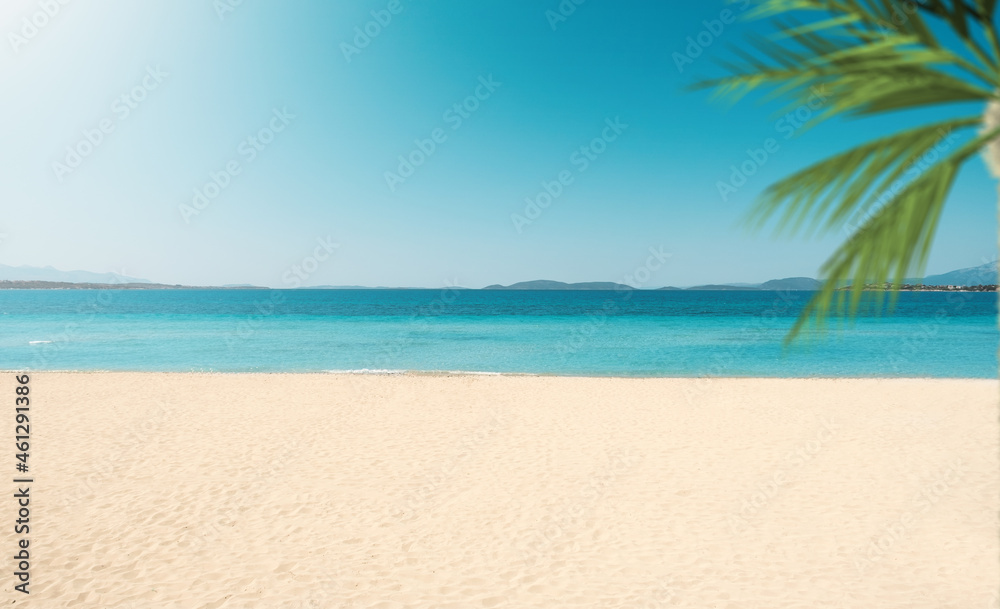 Fototapeta premium Empty Ilıca Beach background at Cesme Izmir Turkey