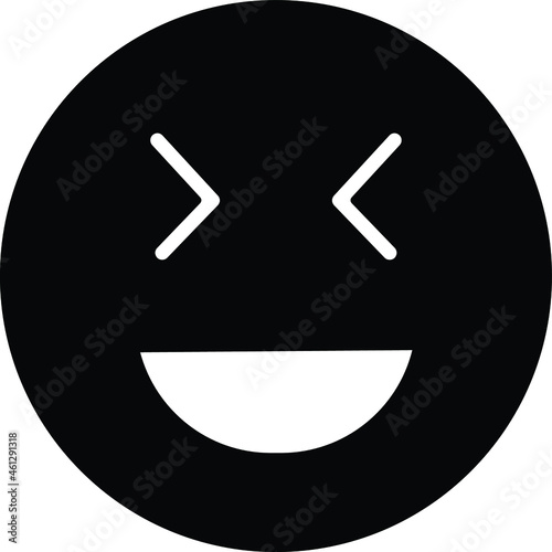 Happy emoji Vector icon that can easily modify or edit


