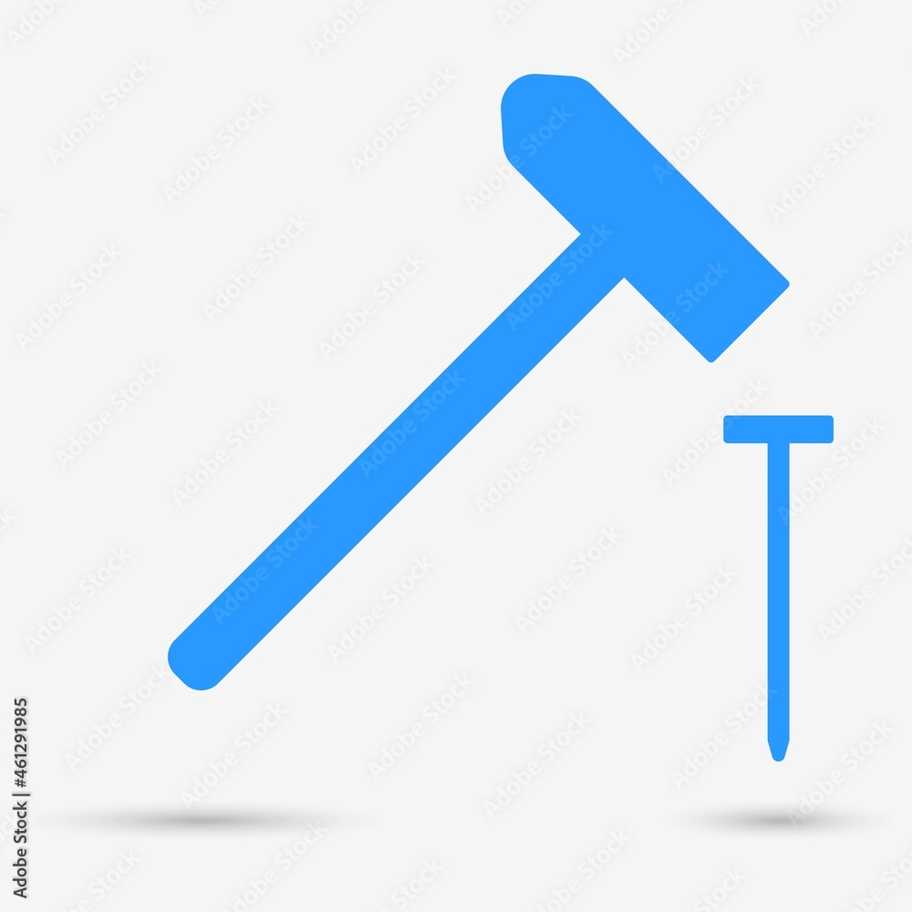 Hammer icon isolated object. Vector illustration. Hammer icon isolated object. Vector illustration.