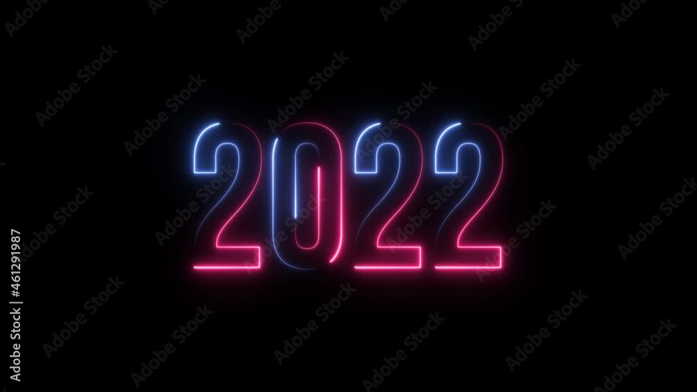 2022 happy new year celebration neon glowing background 2022 happy new year celebration neon glowing background