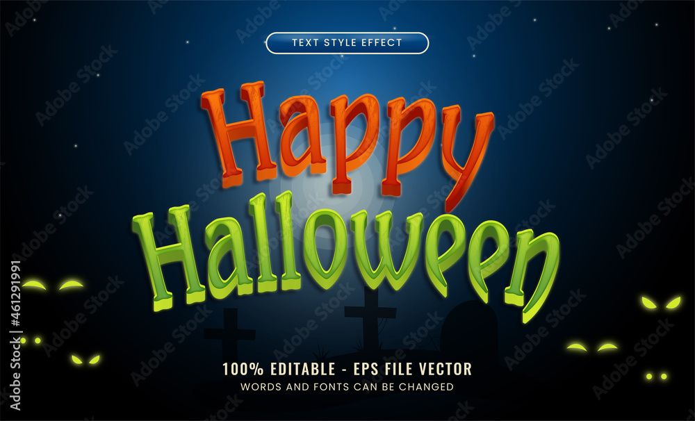 Halloween Party editable text effect Premium Vector 