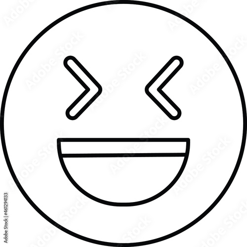 Happy emoji Vector icon that can easily modify or edit

