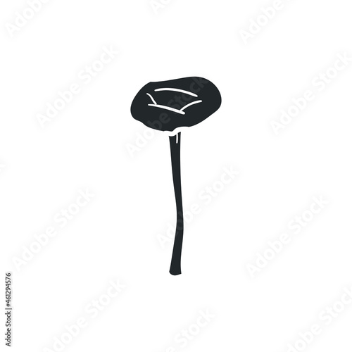 Marasmius Oreades Icon Silhouette Illustration. Mushroom Vector Graphic Pictogram Symbol Clip Art. Doodle Sketch Black Sign. photo