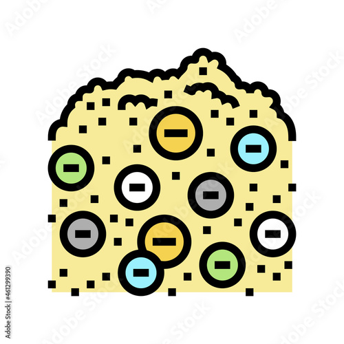 flour fortification color icon vector. flour fortification sign. isolated symbol illustration