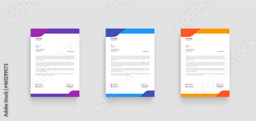 Business letterhead, Modern company letterhead template design
