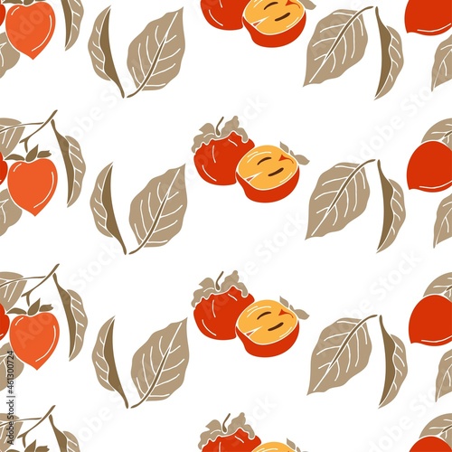 Persimmon seamless pattern