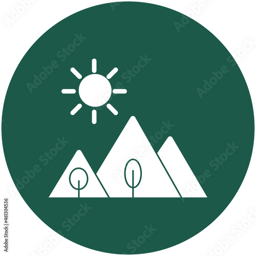 Mount Vector icon that can easily modify or edit

