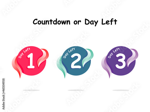 Notifications, day, left, countdown, timer, count, Gradient design