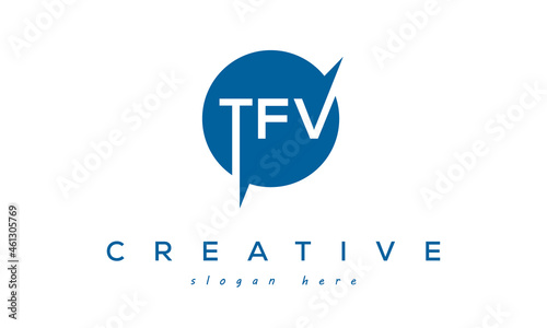 TFV creative circle letters logo design victor photo