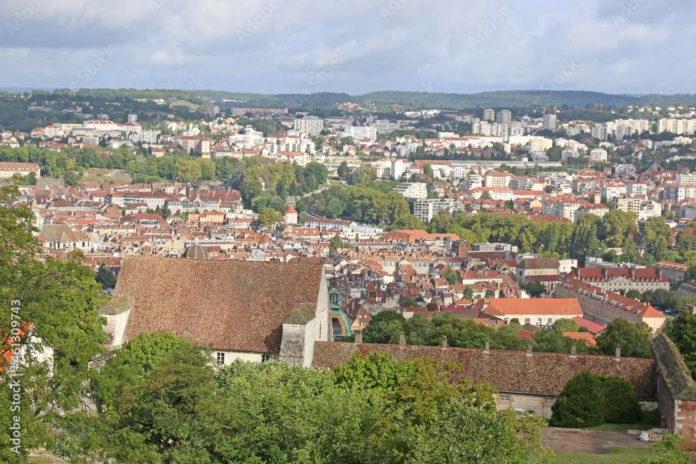 Besancon town, France from the citadel	