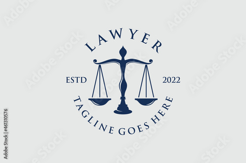 Law firm legal with pillar logo icon vector template. Lawyer Law Firm Attorney Creative Logo Modern Simple Vector Editable Template Luxury, Vector logo template.