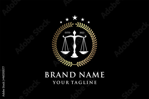 Law firm legal with pillar logo icon vector template. Lawyer Law Firm Attorney Creative Logo Modern Simple Vector Editable Template Luxury, Vector logo template.