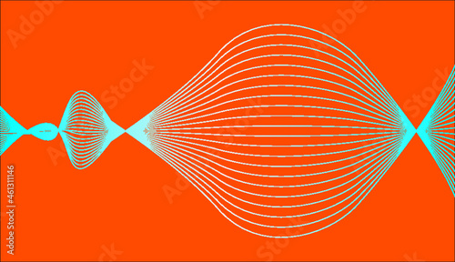 Curve Lines Abstract wave element for design. Stylized line art background. Vector illustration. Wave with lines. Curved wavy lines, smooth stripe.