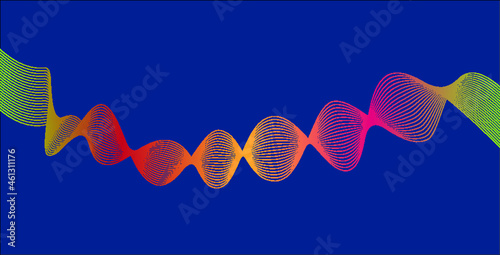 Curve Lines Abstract wave element for design. Stylized line art background. Vector illustration. Wave with lines. Curved wavy lines, smooth stripe.