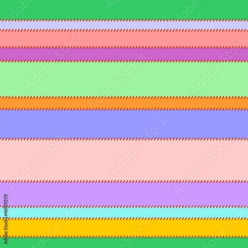 Bright seamless patchwork of multicoloured horizontal stripes. Vector image.