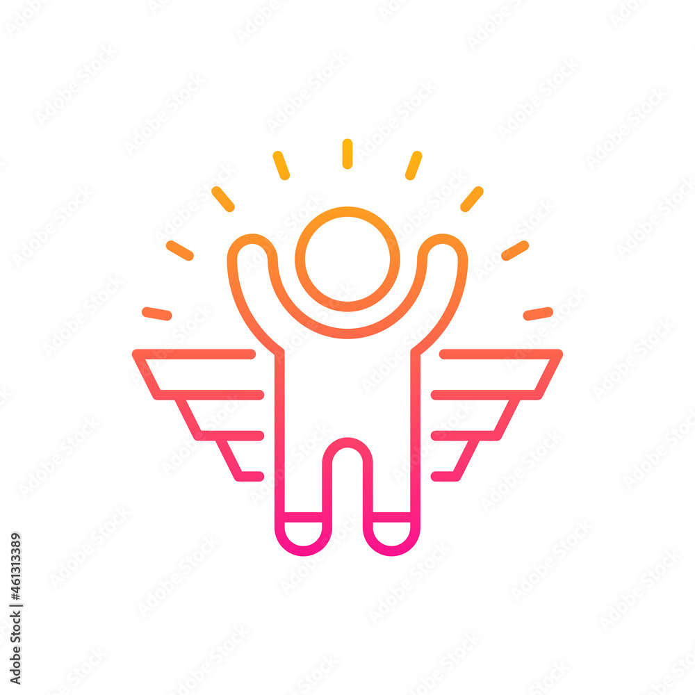 Confidence vector gradient icon style illustration. EPS 10 file Confidence vector gradient icon style illustration. EPS 10 file