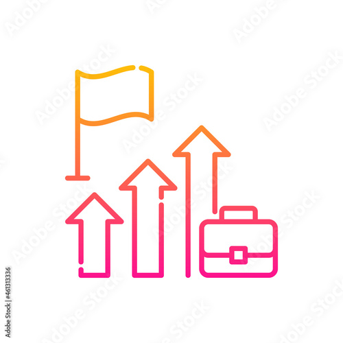 Career ways vector gradient icon style illustration. EPS 10 file