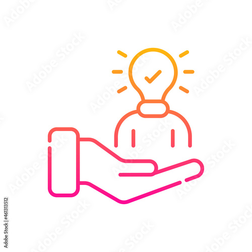 Experts opinion vector gradient icon style illustration. EPS 10 file