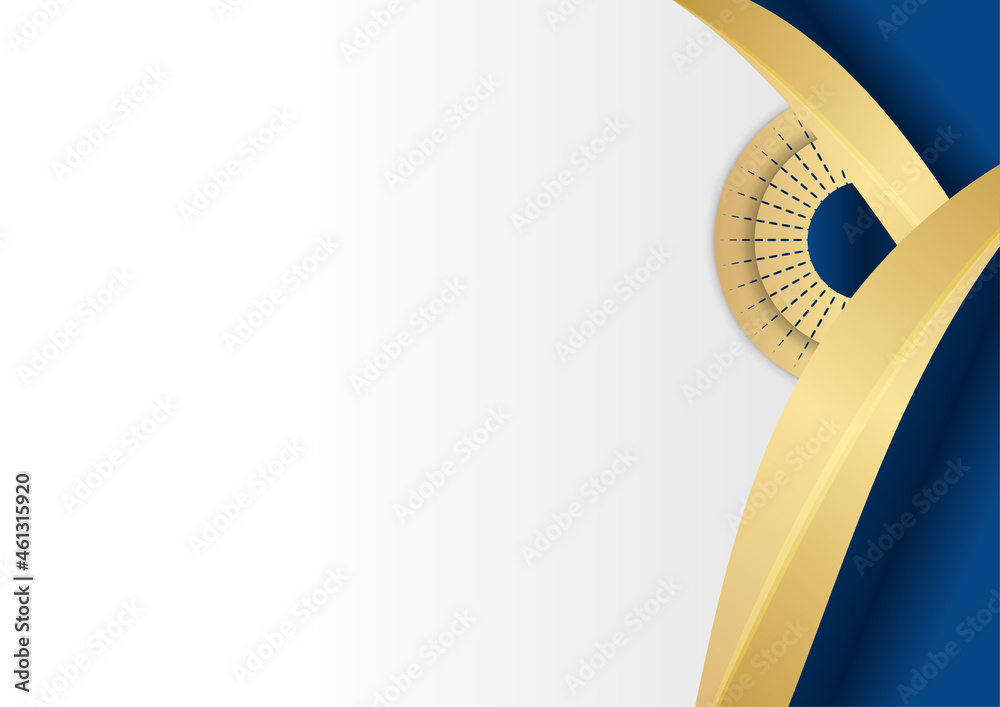 Abstract blue and gold background. Luxury navy blue background combine ...
