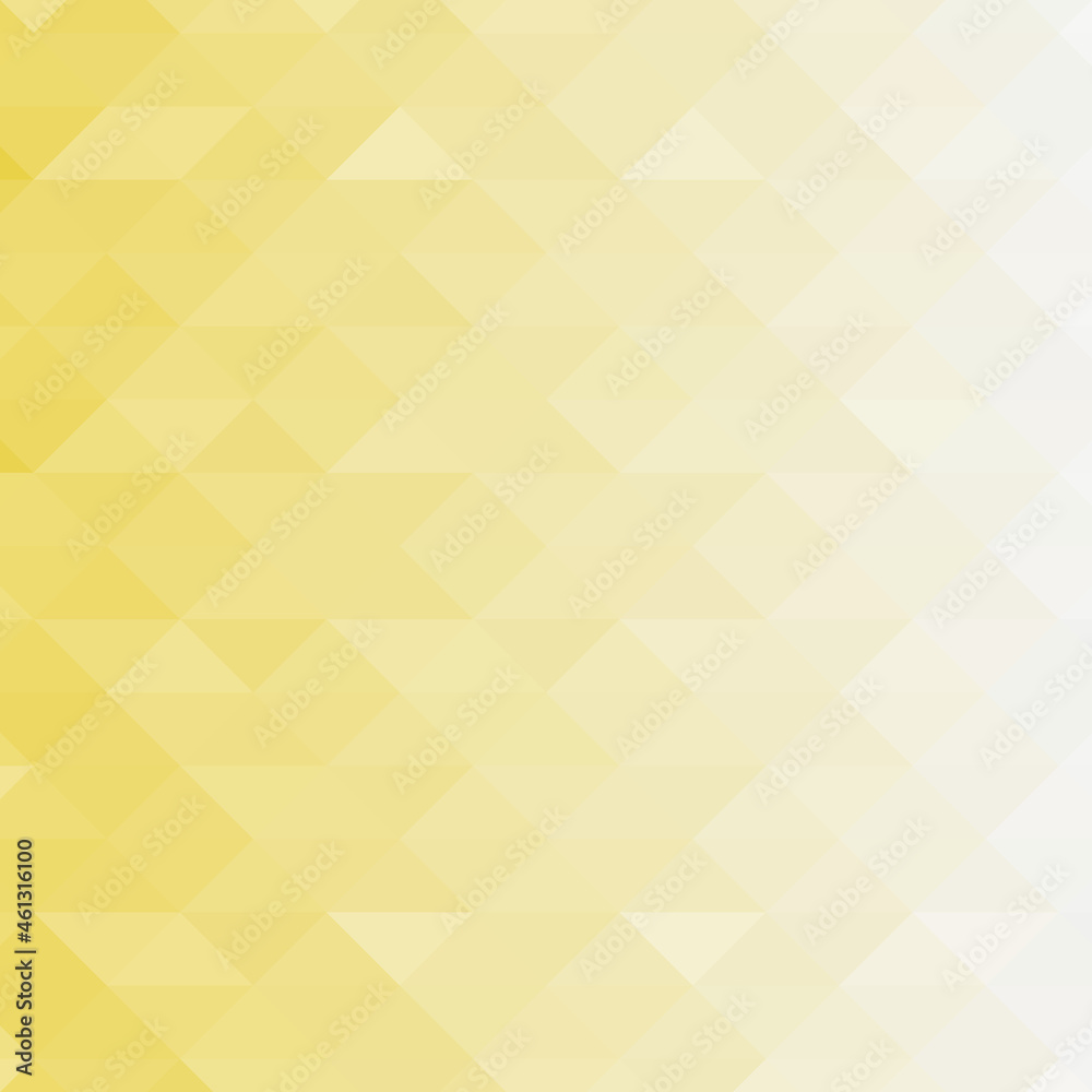 Abstract geometric background. Triangular pixelation. Mosaic, yellow gradient.