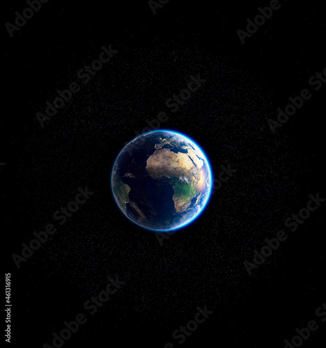 Space junk, view of the Earth from space surrounded by debris. 3d rendering. Element of this image is furnished by NASA 