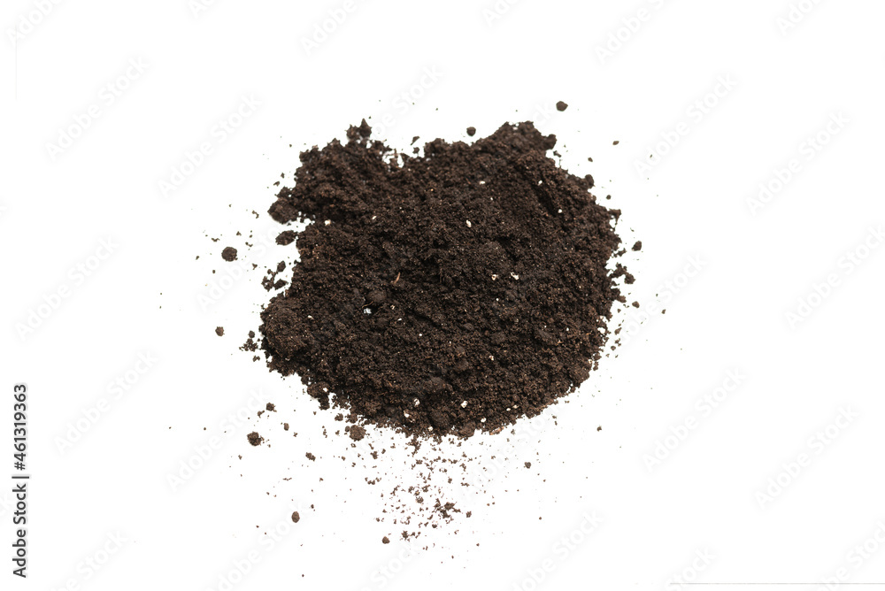 Black land for plant isolated on white background. Black land for plant isolated on white background.