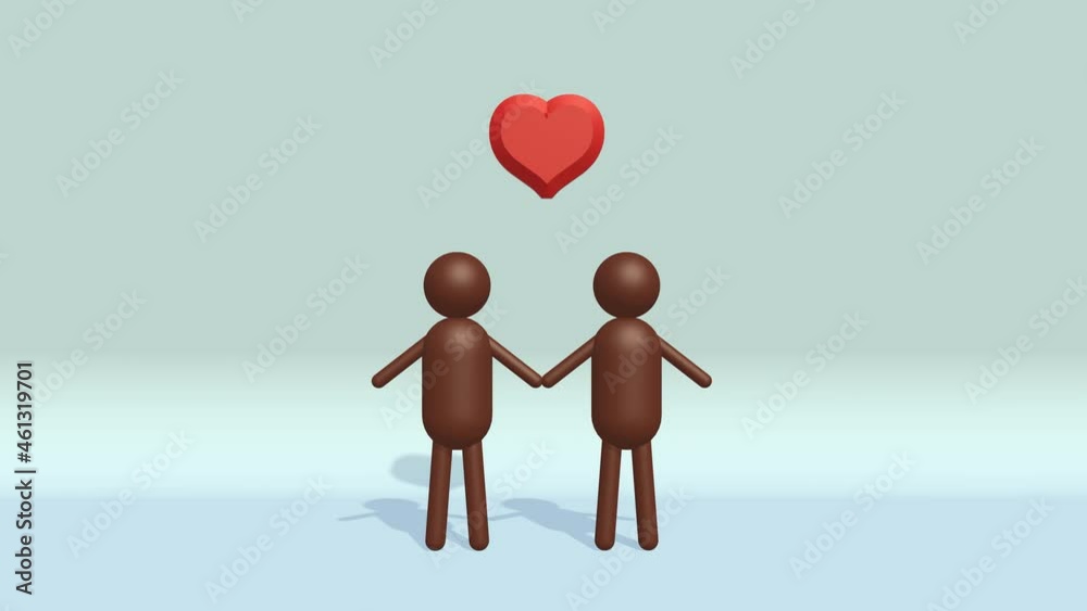 Abstract black LGBT couple. LGBT relationships and family concept. A symbol of love, tolerance. Abstract black LGBT couple. LGBT relationships and family concept. A symbol of love, tolerance.