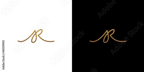 Modern and elegant AR initials logo design