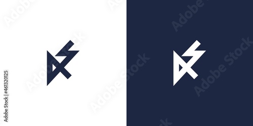 Free Download strong and modern letter AS initials logo design - GFXLoad