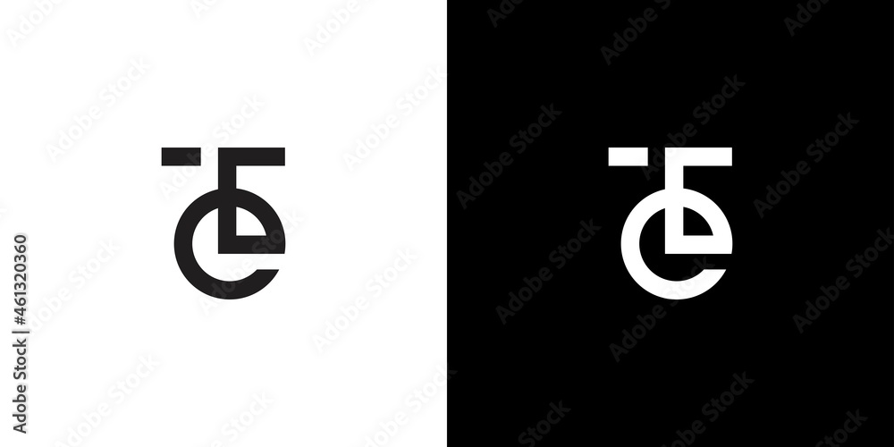 strong and modern letter TE initials logo design strong and modern letter TE initials logo design
