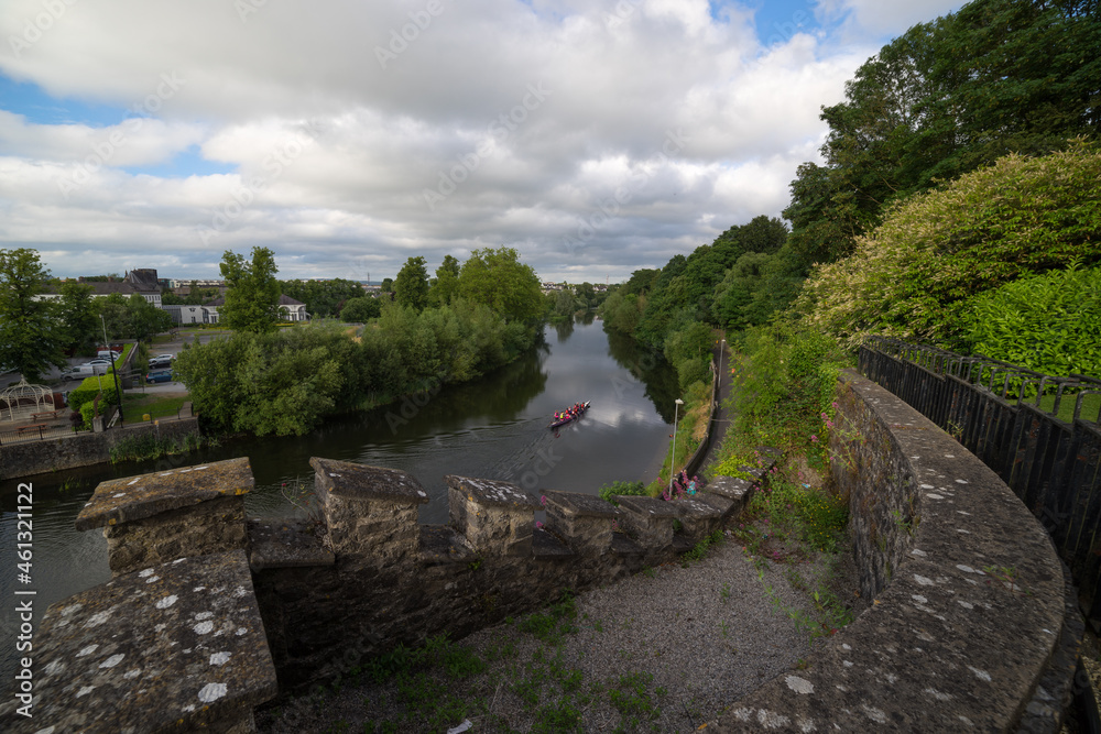 rowing a boat on the river