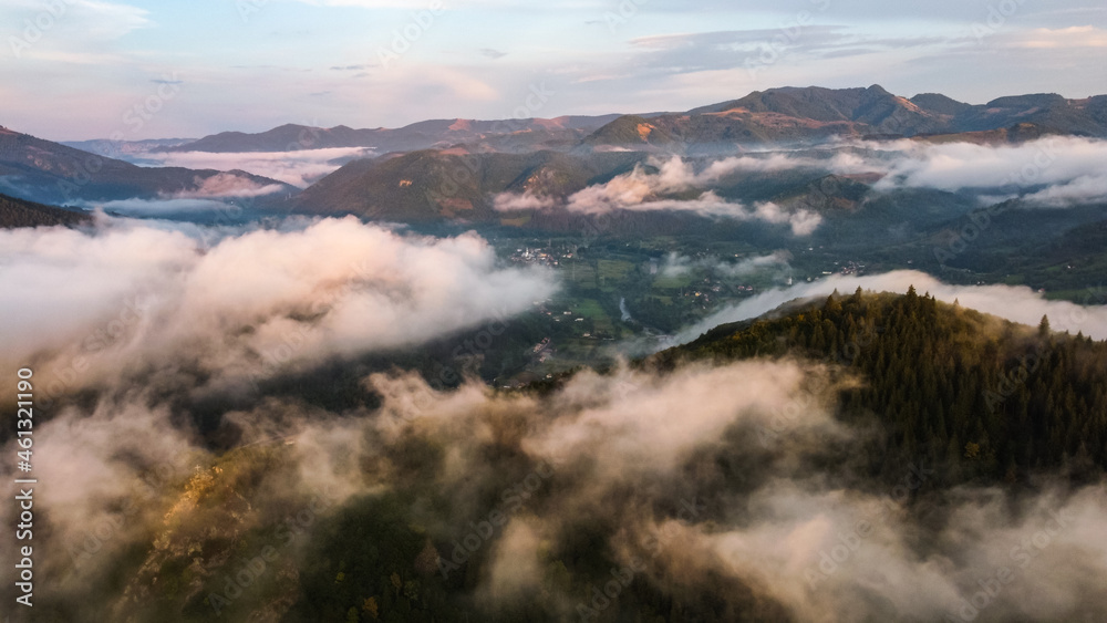 Apuseni Mountains in Romania, Aerial View