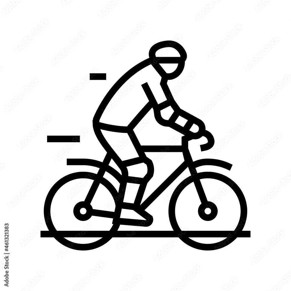 road riding line icon vector. road riding sign. isolated contour symbol black illustration