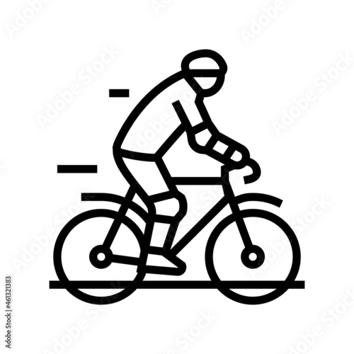 road riding line icon vector. road riding sign. isolated contour symbol black illustration