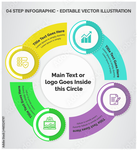 7 Steps Infographics Design Template - Graph, Pie chart, workflow layout, squire diagram, brochure, report, presentation, web design. Editable Vector illustration