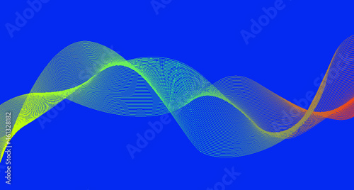 Multicolor light abstract waves design. Curve Lines Abstract wave element for design. Stylized line art background. Vector illustration. Wave with lines. Curved wavy lines, smooth stripe.