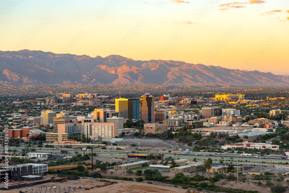 Tucson, ARIZONA skyline - obrazy, fototapety, plakaty 