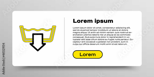 Line Washing modes icon isolated on white background. Temperature wash. Colorful outline concept. Vector