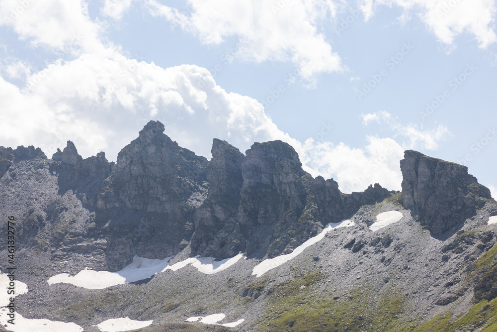 Amazing hiking day in one of the most beautiful area in Switzerland called Pizol in the canton of Saint Gallen. What a wonderful landscape in Switzerland at a sunny day.