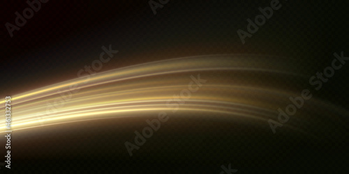 Light golden Twirl. Curve light effect of golden line. Luminous golden circle. Light gold pedistal, podium, platform, table. Vector PNG. Vector illustration 