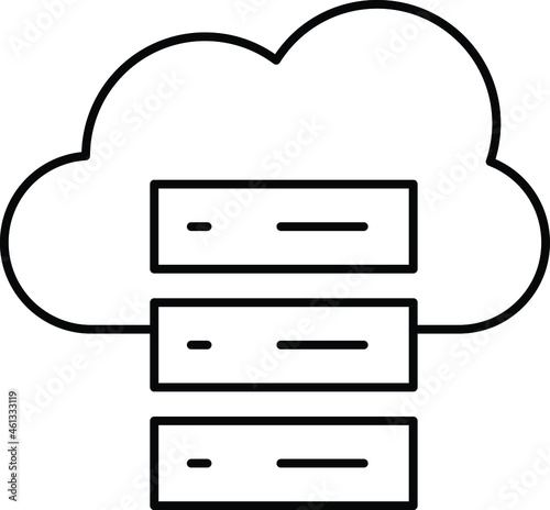 Cloud hosting Vector icon that can easily modify or edit