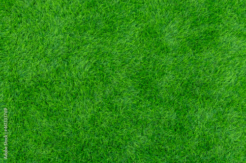 The green grass in the football field is either real grass or fake grass, or it can be a lawn in a park. It can be used as a background in sports or nature-related events.