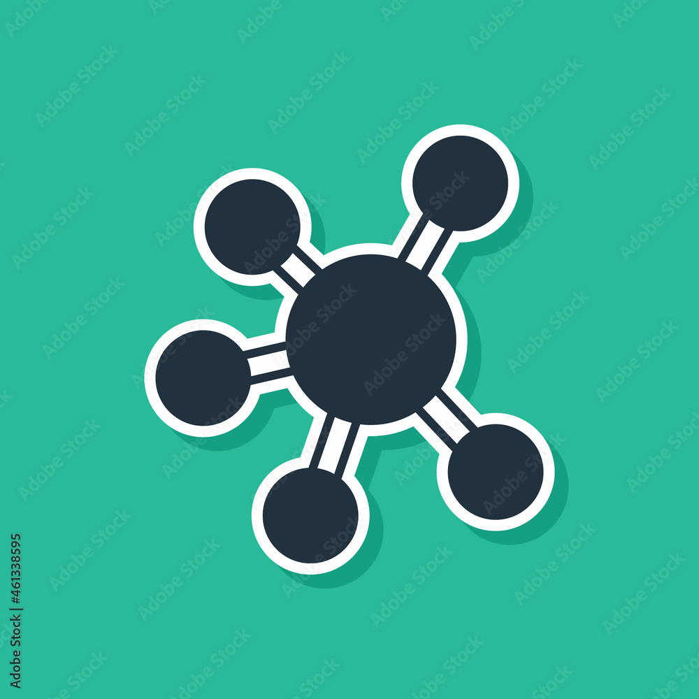 Blue Project team base icon isolated on green background. Business analysis and planning, consulting, team work, project management. Vector Blue Project team base icon isolated on green background. Business analysis and planning, consulting, team work, project management. Vector