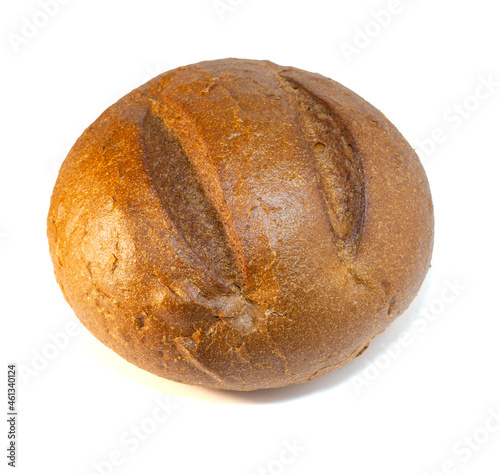 Black bread on a white background