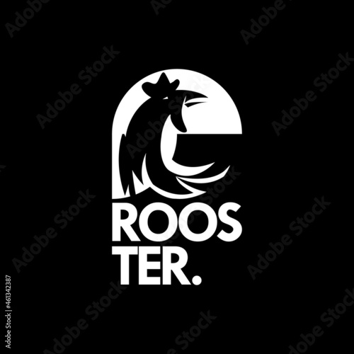 Rooster logo design concept vector