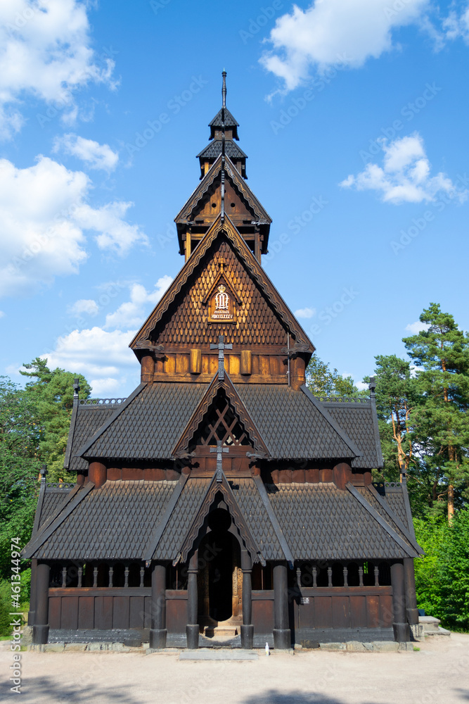 Norwegian Stave Church, Bygdøy, Oslo. At Norsk Folkemuseum