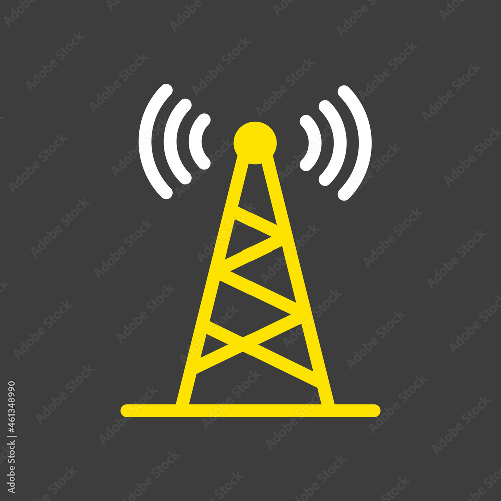 Communication antenna vector icon. Navigation sign Communication antenna vector icon. Navigation sign