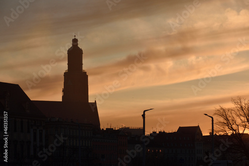 Zachód słońca nad Wrocławiem