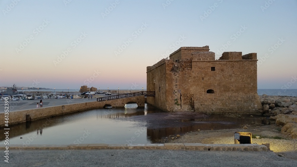 The beautiful medieval Paphos Castle in Cyprus
